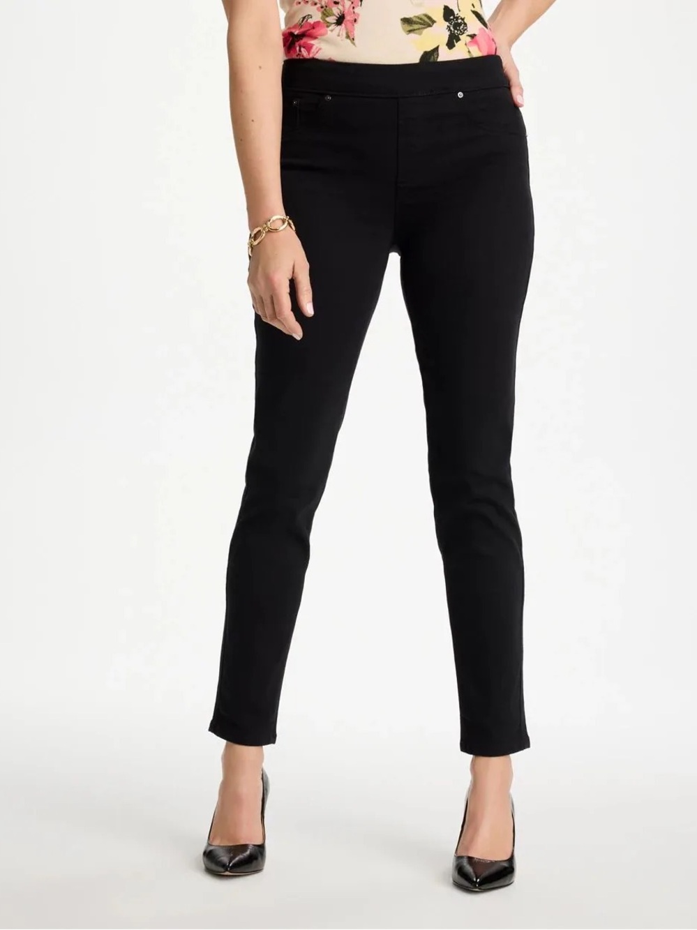 Chico's Black Pull On Jegging Ankle Stretch‎ Size 18 Chico 3.5 Minimalist Casual